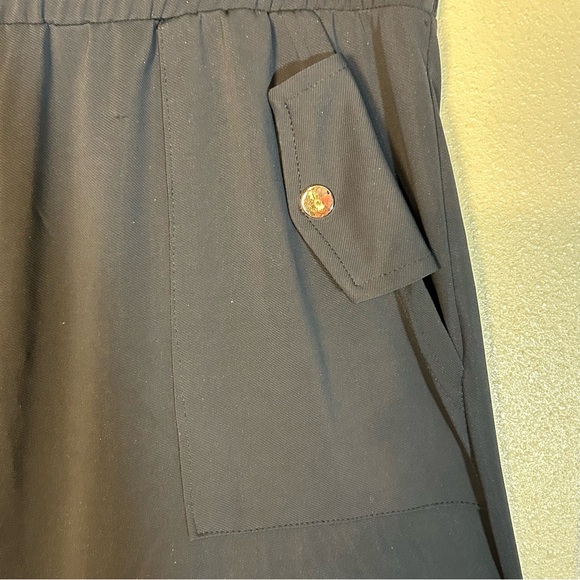 Maxe Collection Pants Black Plus Size 2X Elastic Waist Pockets Wide Leg Career - Picture 9 of 15